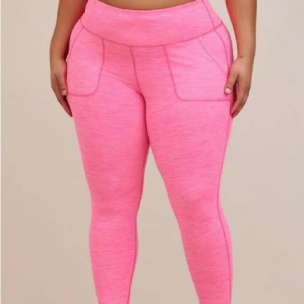 Torrid Super Soft Performance Jersey Full Length Active Legging Pink 00